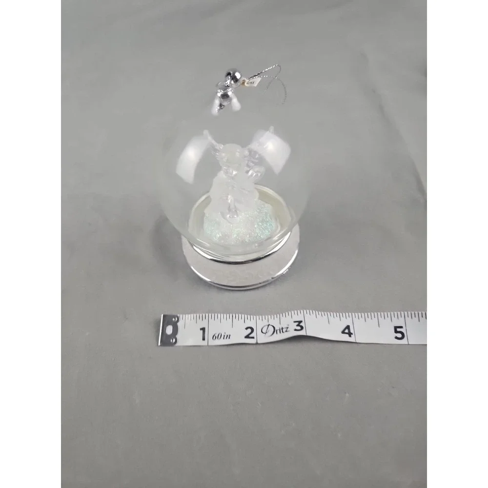 Snow Globe Vintage Style‎ Retro Christmas Ornament Decor Angel Plays Music